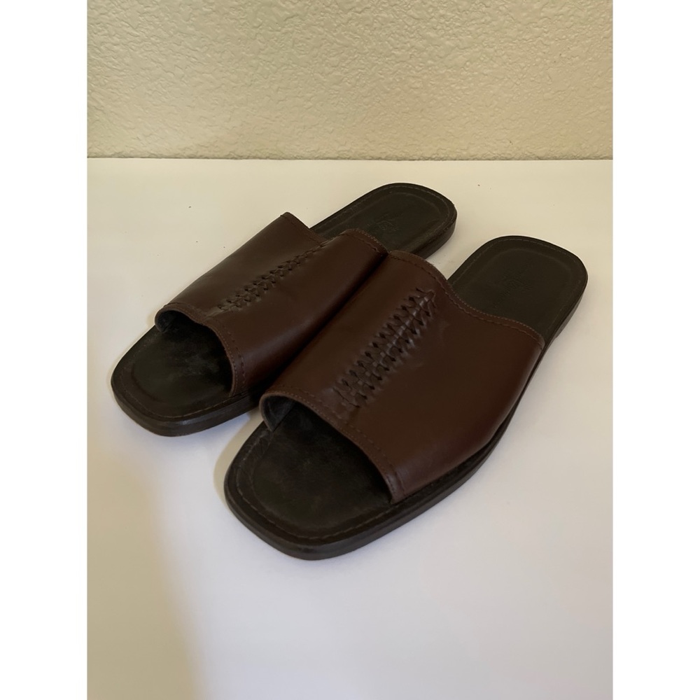 Tommy Bahamas Brown Leather Slides Men’s Size 13